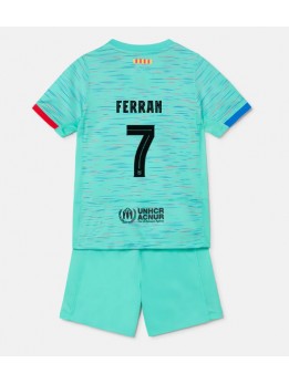 Otroški Nogometna dresi replika Barcelona Ferran Torres #7 Tretji 2023-24 Kratek rokav (+ hlače)